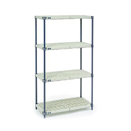 Nexel Nexelite Plastic Mat Starter Shelf Unit - 18 x 60 x 63 in. PM18606N
